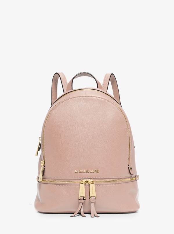 Damske Batohy Michael Kors Rhea Medium Leather Ruzove - Kabelky Michael Kors Slevy | ODRMW-9104